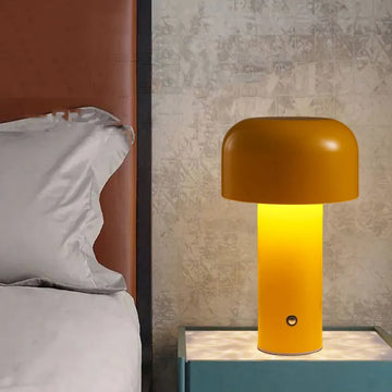 Italian Mushroom Table Lamp Portable Wireless Touch Rechargeable Night Lamp USB Desk Lamp Desktop Decoration Bedroom Night Light