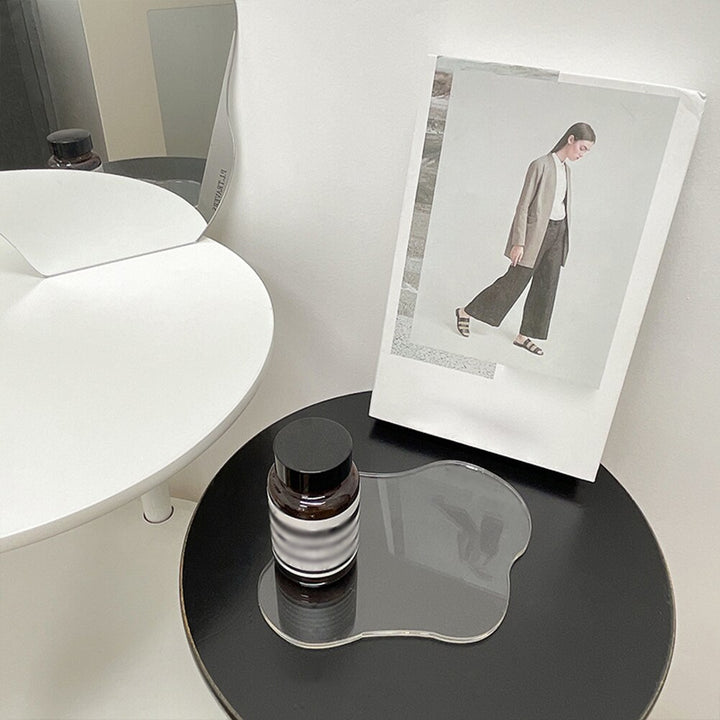 Irregular Acrylic Coasters Clear Mirror Coasters Nordic Ins Simple Table Mat Desktop Decor Ornaments Home Shooting Props